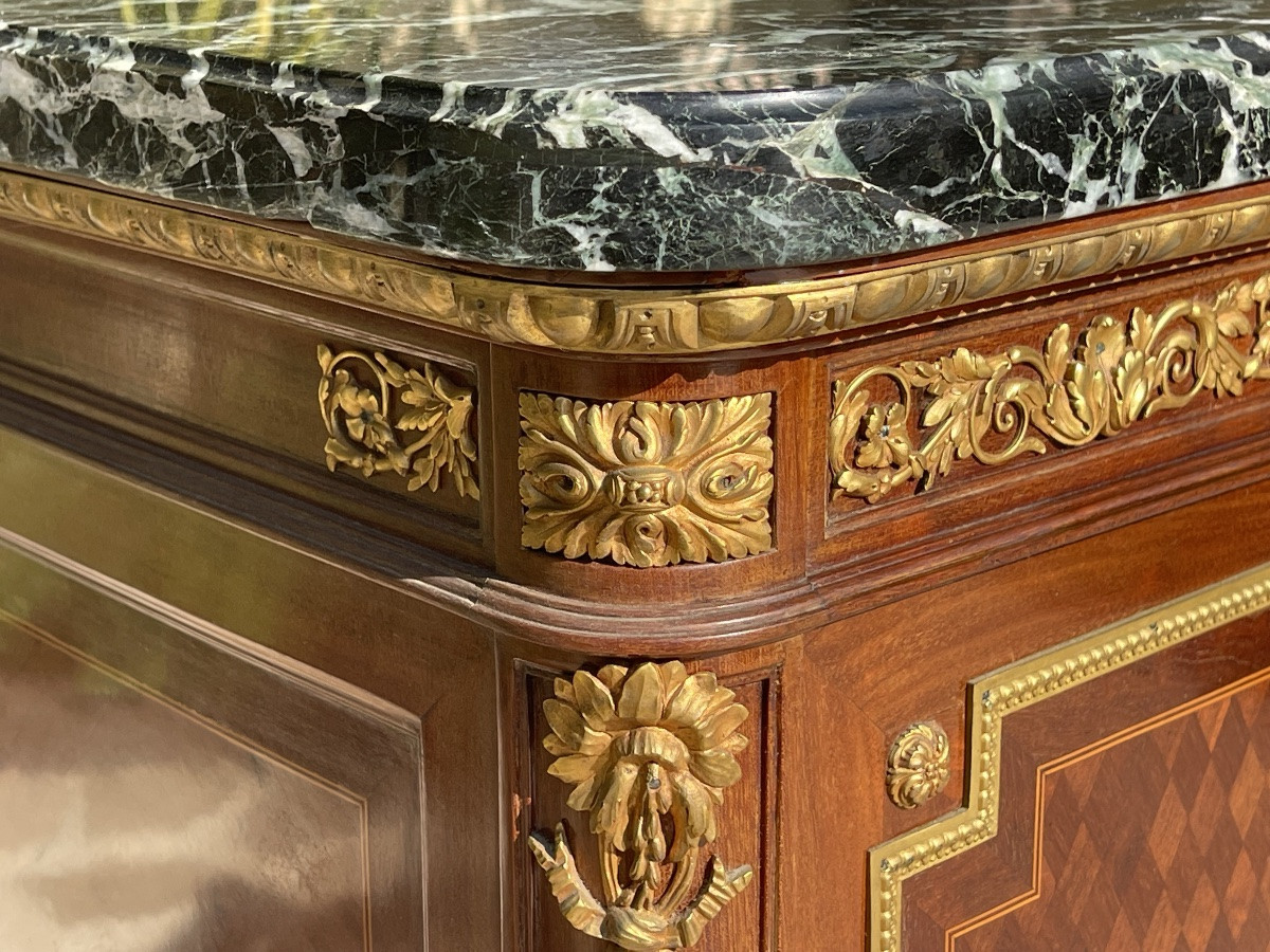 P. SORMANI - Cabinet / Buffet en Acajou Style Louis XVI-photo-4