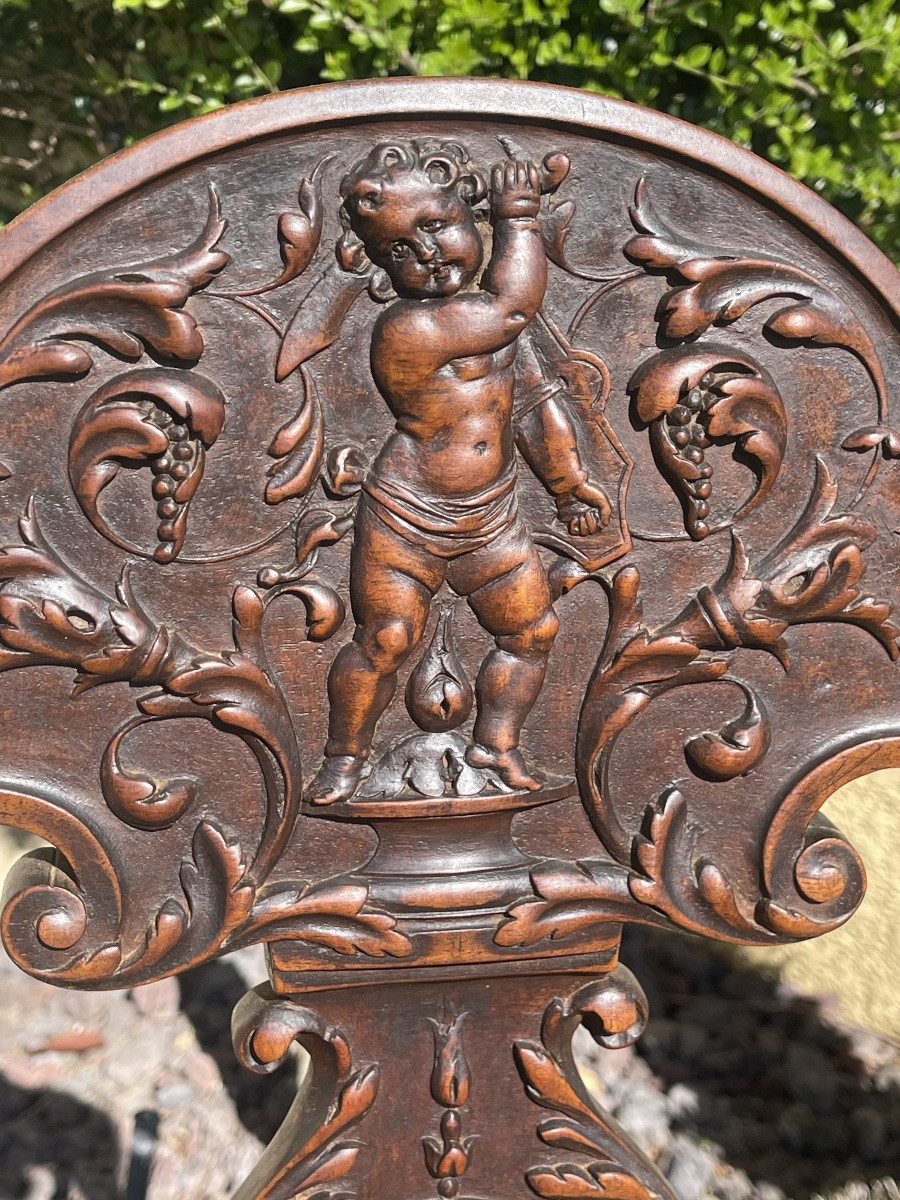 Set Of 10 Renaissance Style Walnut Chairs -photo-4