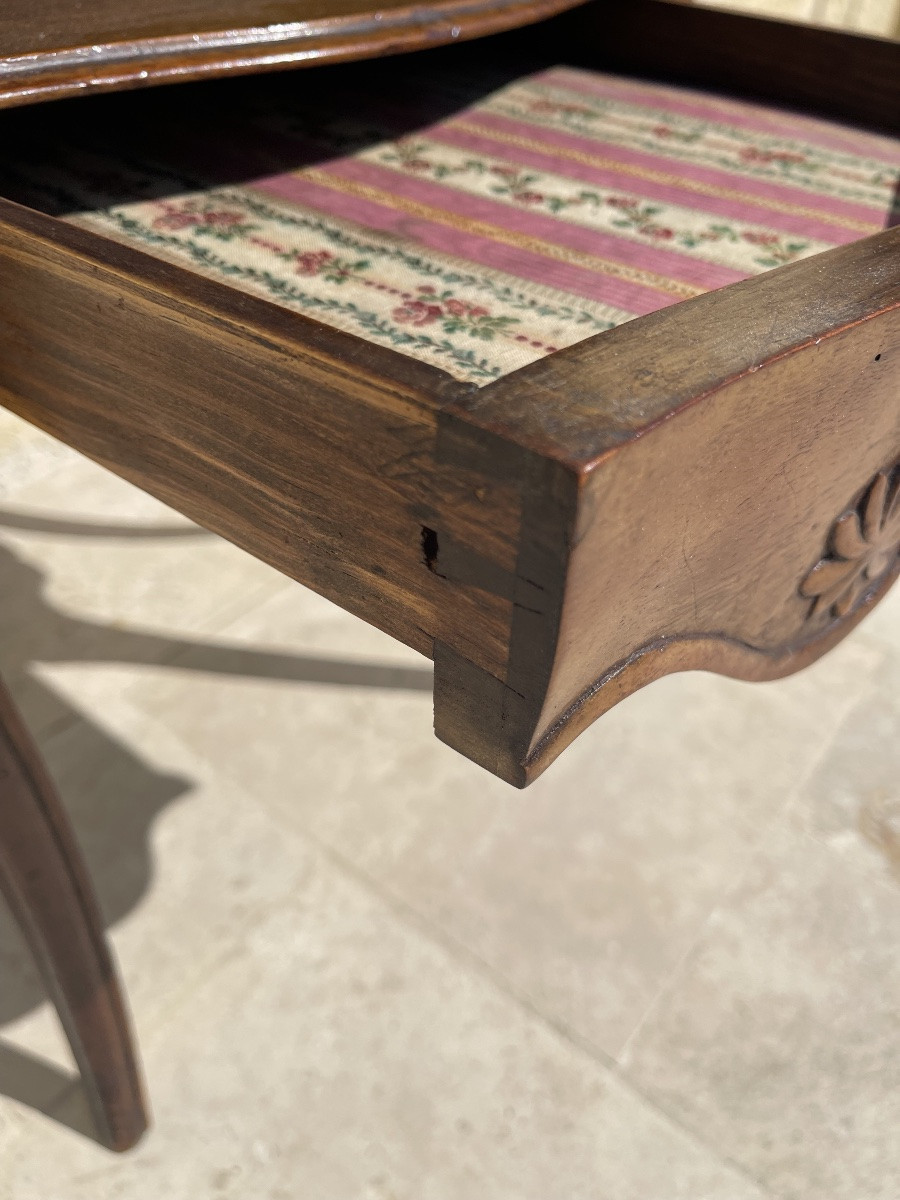 XVIIIth - Louis XV Walnut Bedside Table / Side Table -photo-6