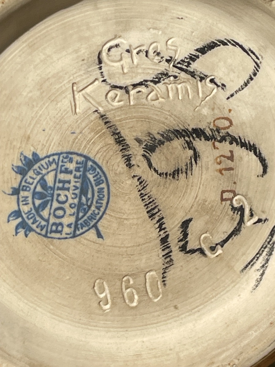 BOCH KERAMIS  - Vase en Grès aux Hirondelles-photo-6