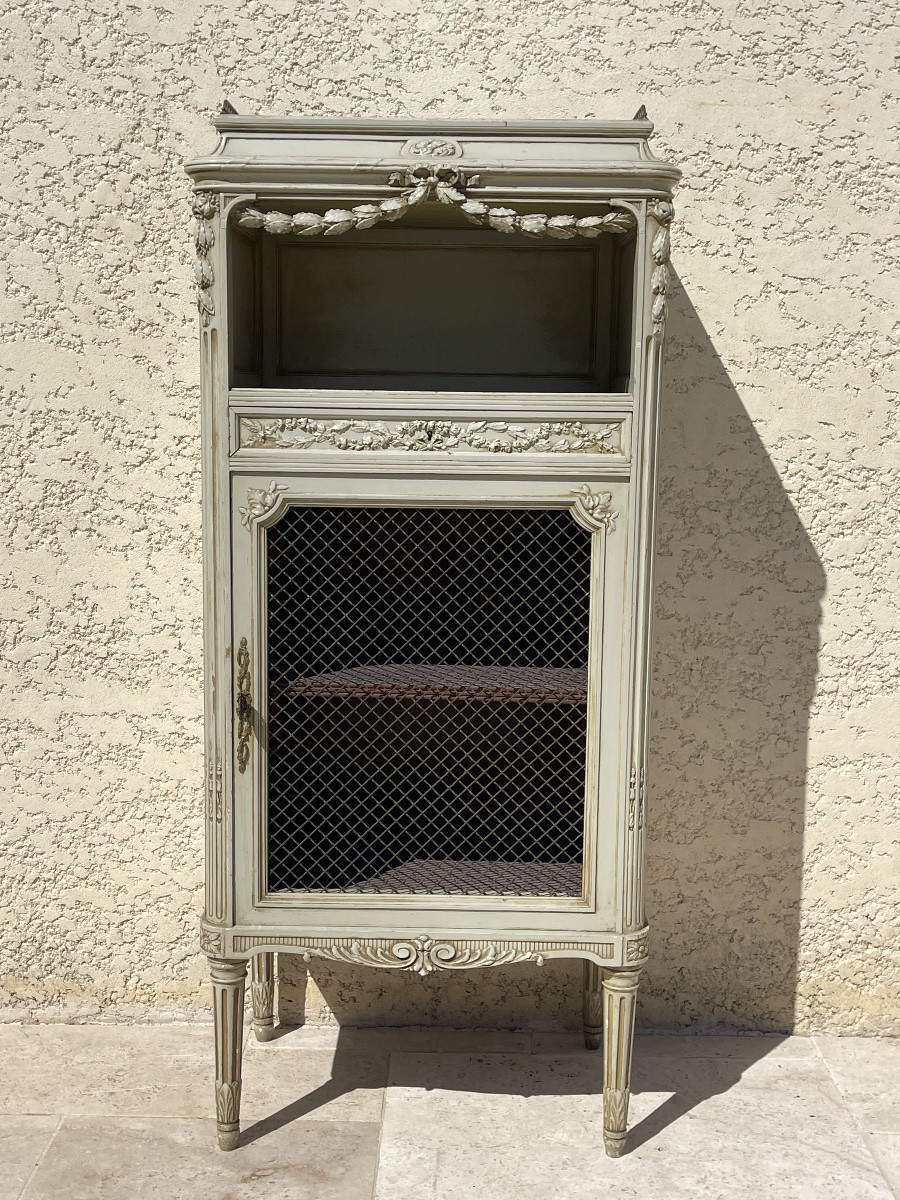 Maison DEVILLE - Cabinet Laqué Style Louis XVI-photo-3