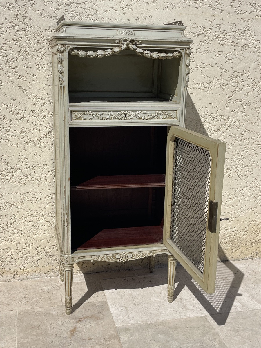Maison DEVILLE - Cabinet Laqué Style Louis XVI-photo-3