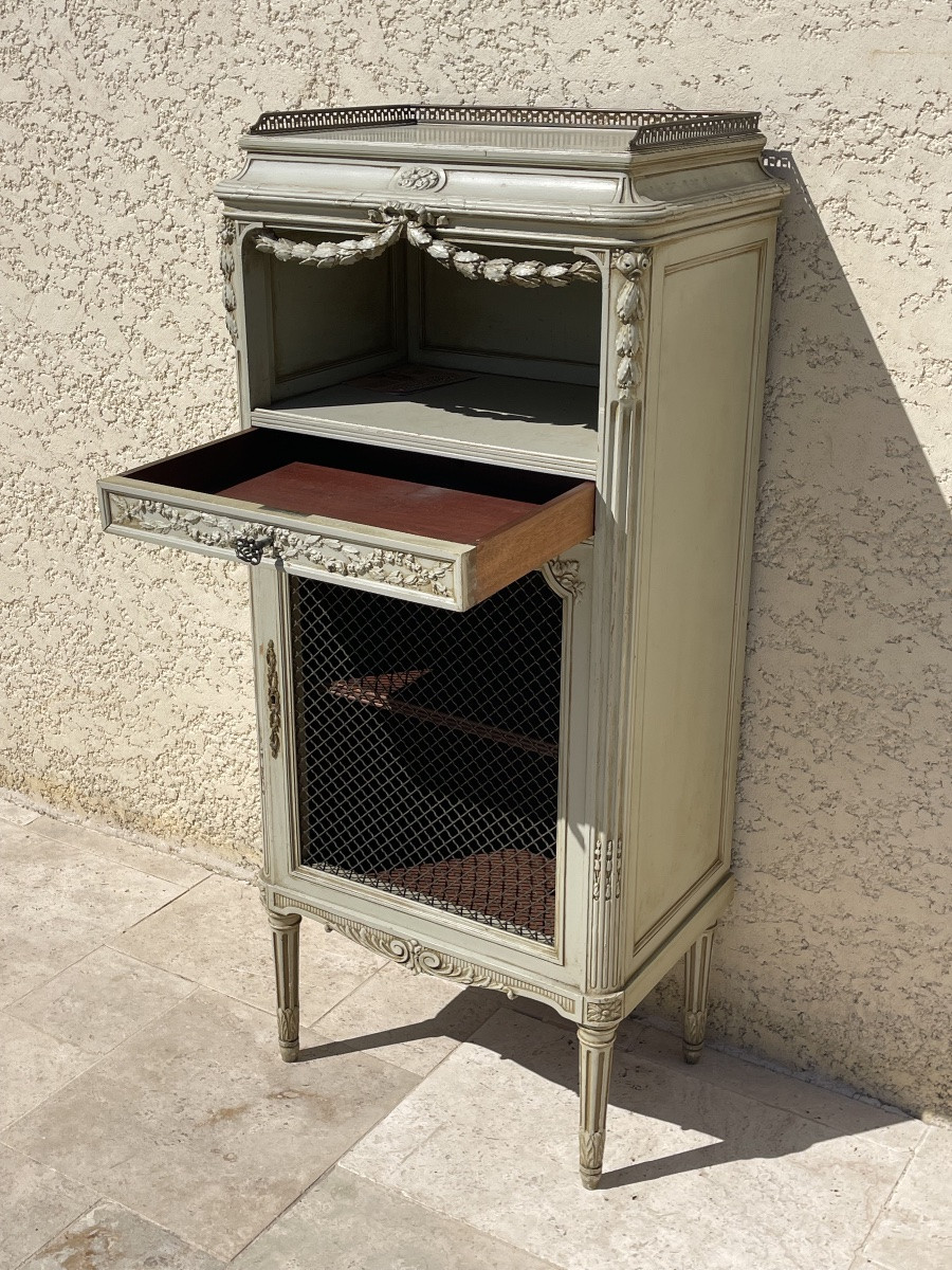 Maison DEVILLE - Cabinet Laqué Style Louis XVI-photo-4