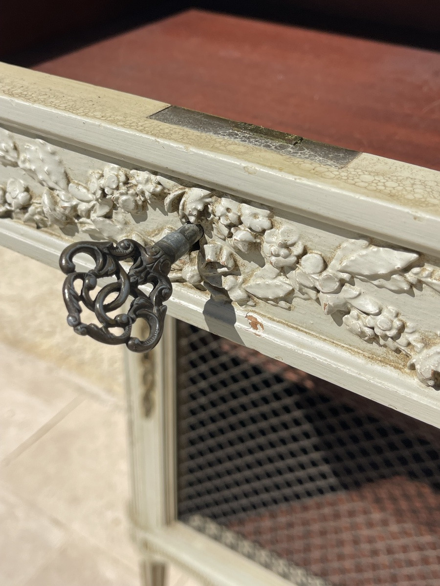 Maison DEVILLE - Cabinet Laqué Style Louis XVI-photo-5