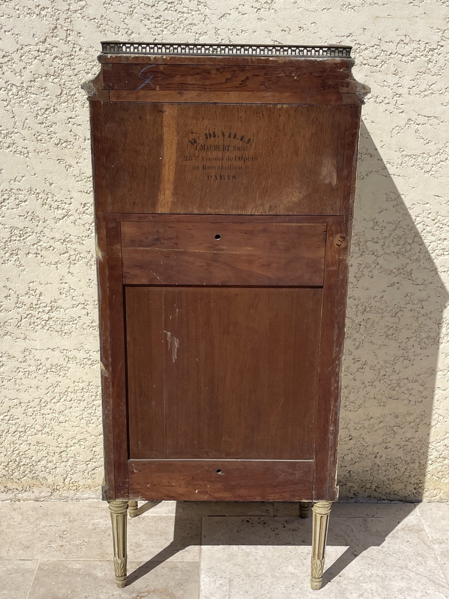 Maison DEVILLE - Cabinet Laqué Style Louis XVI-photo-7