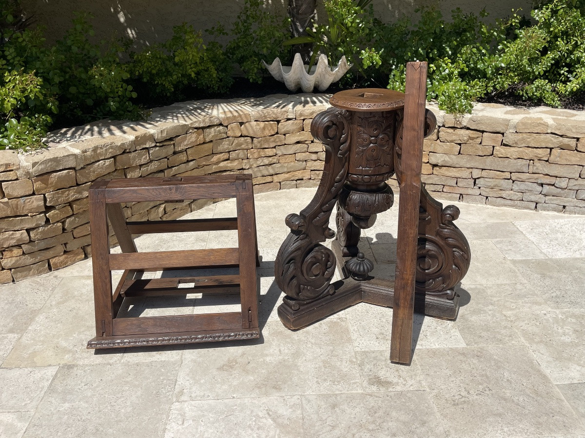 Carved Oak Lectern -photo-4