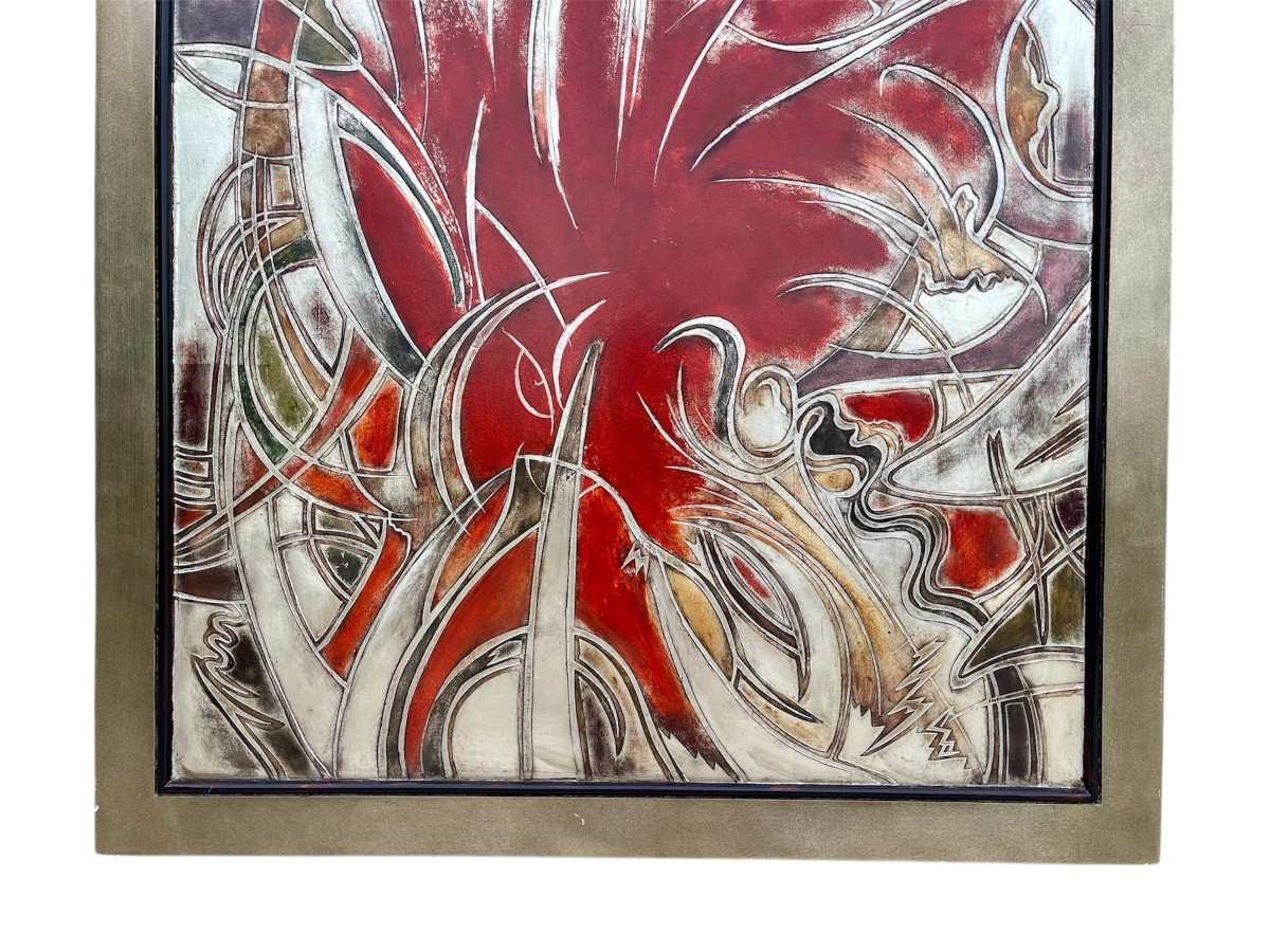 LAM LEE - Grande Peinture intitulée Sinestra-photo-1