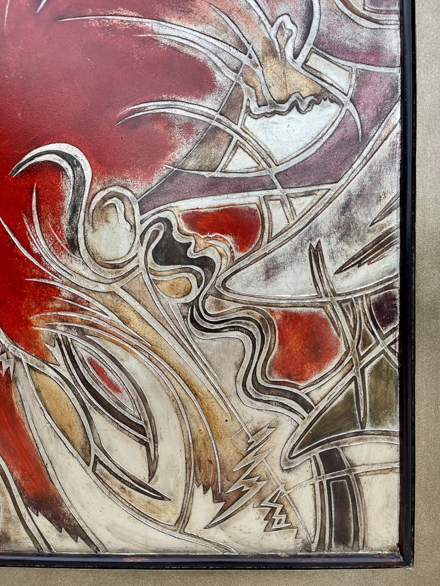 LAM LEE - Grande Peinture intitulée Sinestra-photo-2