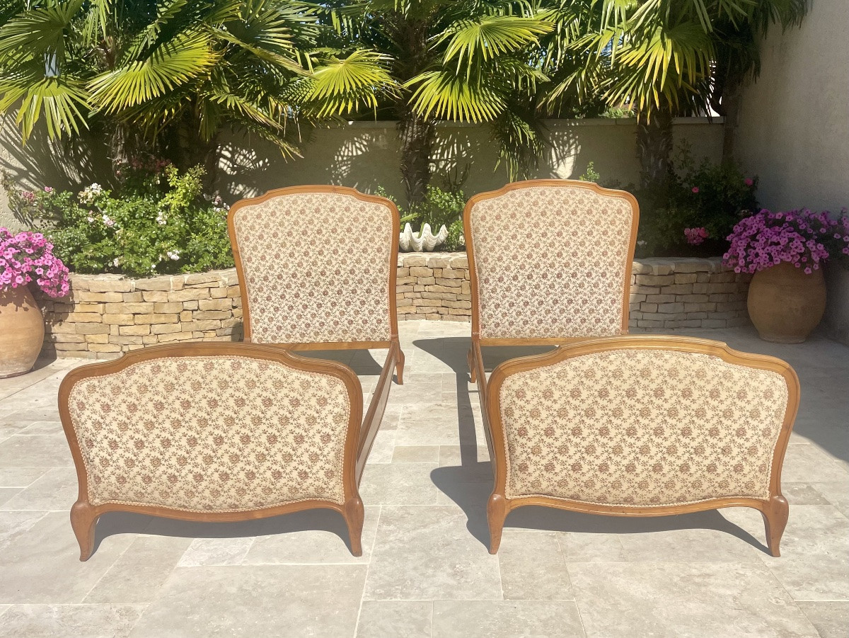 Paire de Lits Style Louis XV-photo-2