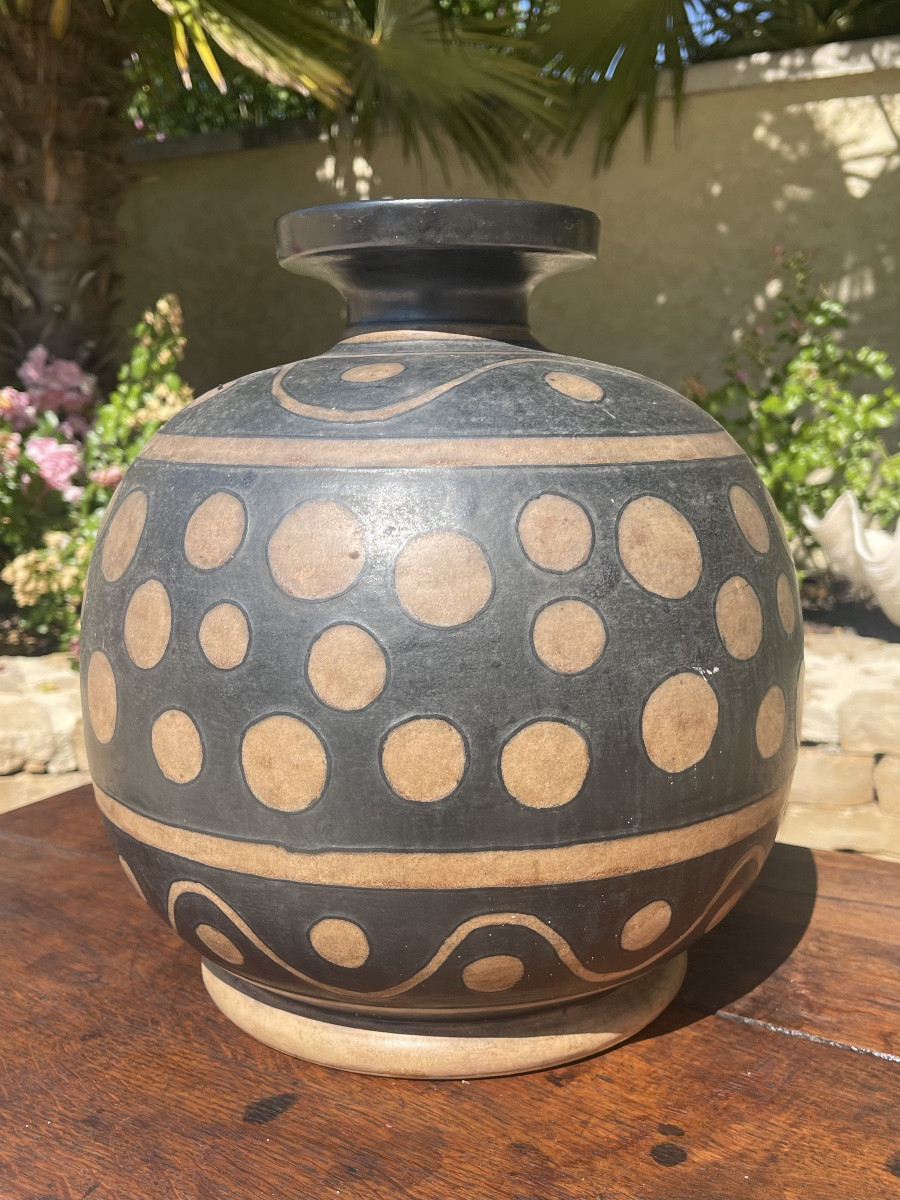 Hb Quimper Odetta - Important Ball Vase -photo-3