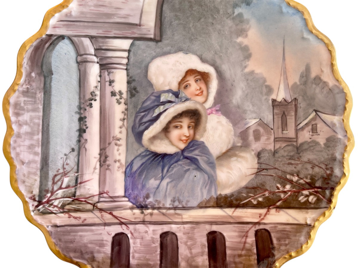 LIMOGES - Paire d’assiettes en Porcelaine-photo-3