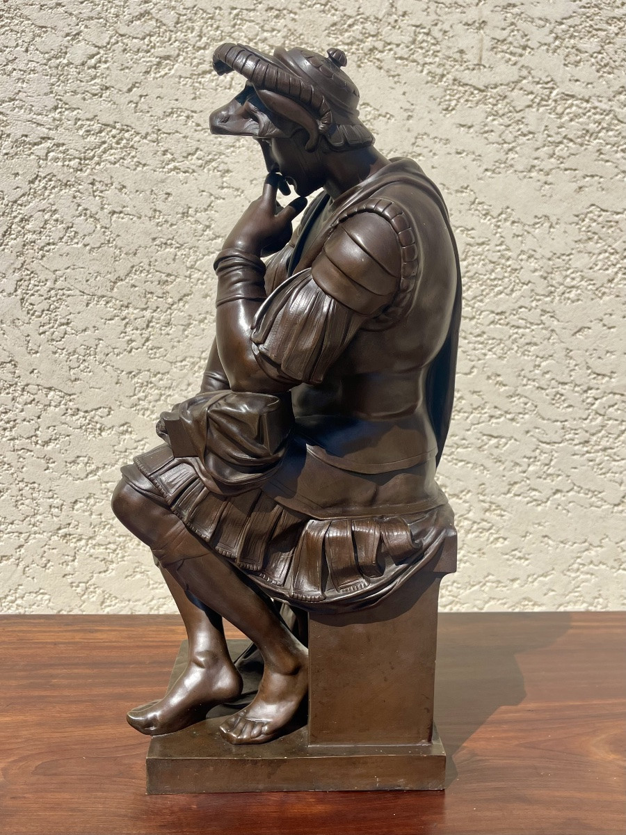 Laurent de Médicis - Bronze d’après Michel Ange -photo-3