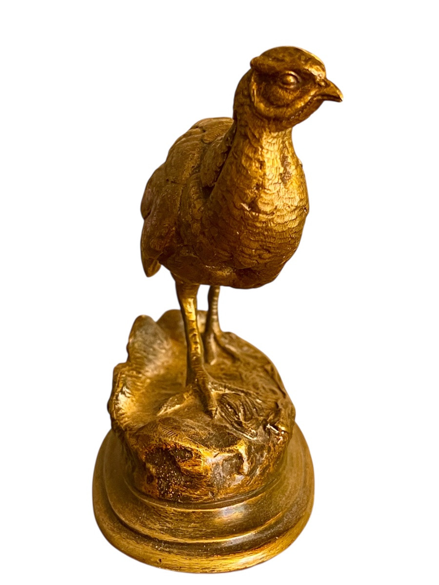 Louis Alfred BARYE - Bronze, Faisan-photo-4