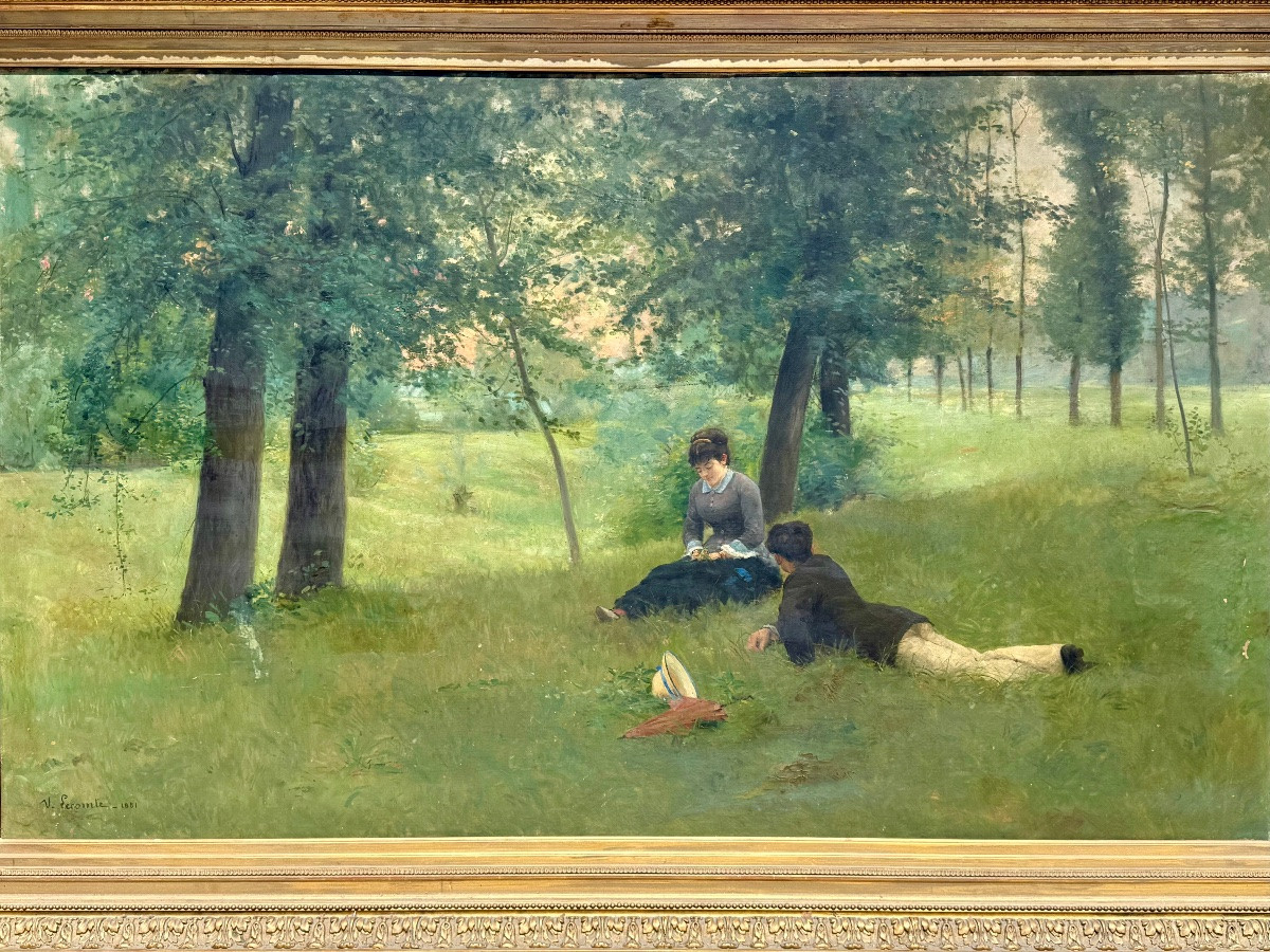 Victor Lecomte - Important Gallant Scene 1881-photo-2