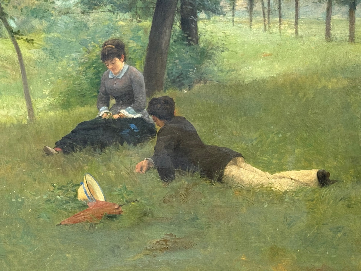 Victor Lecomte - Important Gallant Scene 1881-photo-3