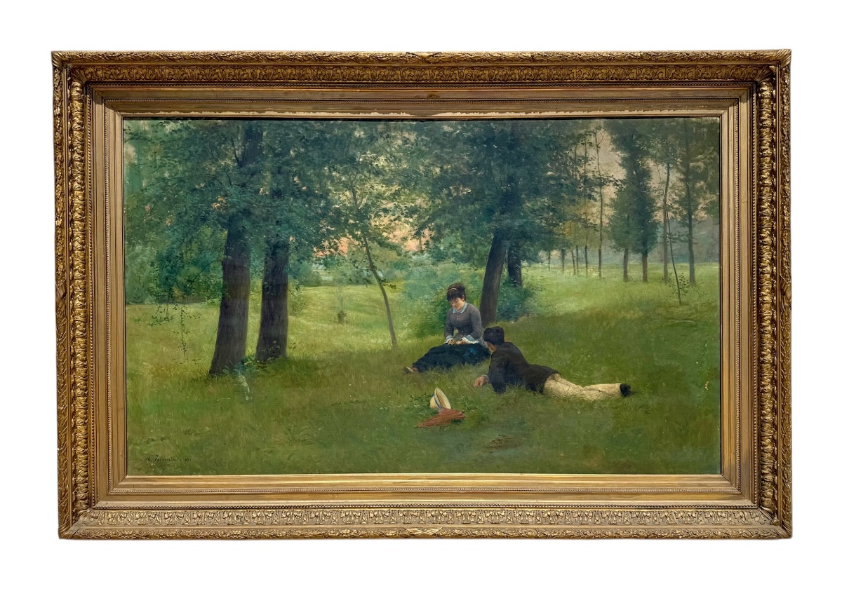 Victor Lecomte - Important Gallant Scene 1881