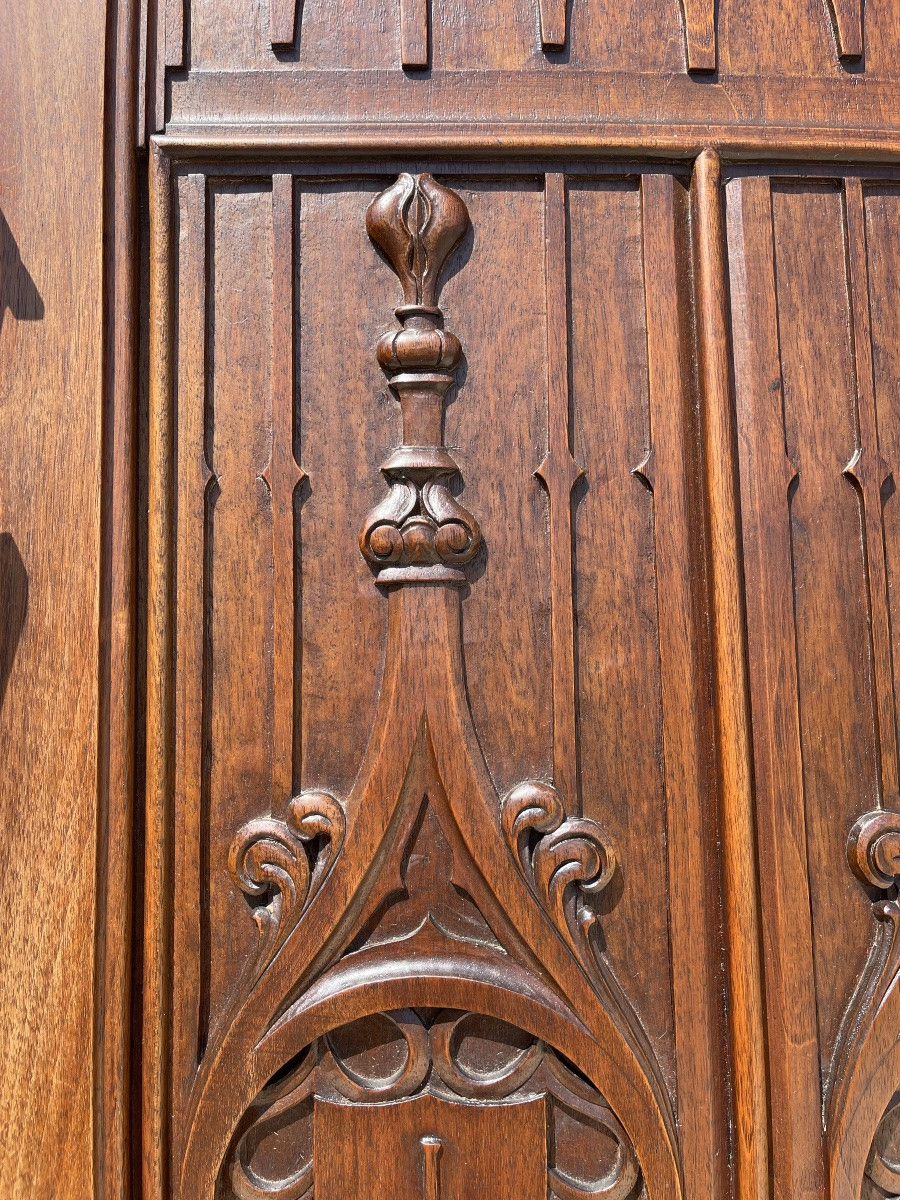 Armoire en Noyer Style Gothique-photo-3