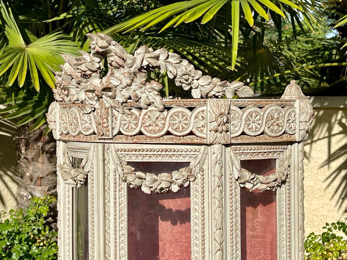 Louis XVI Style Lacquered Display Case-photo-3