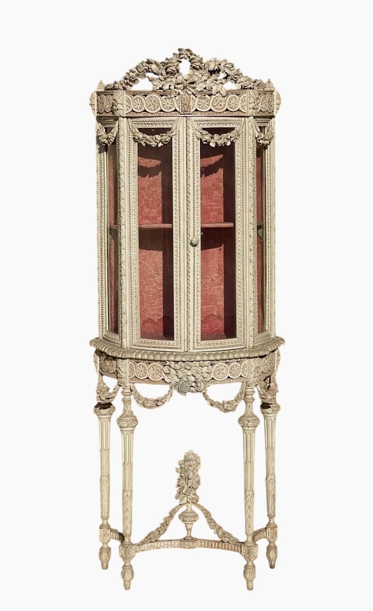 Louis XVI Style Lacquered Display Case