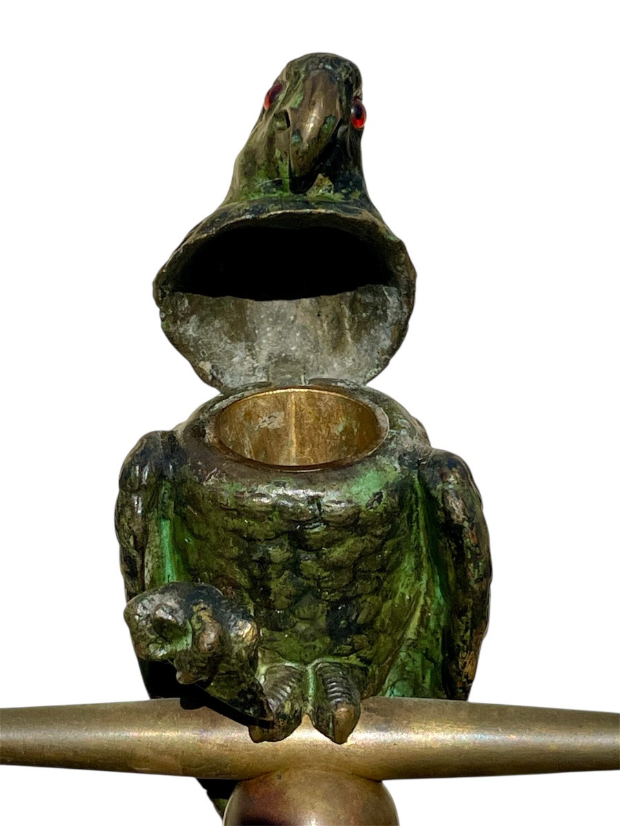 Rare Bronze Inkwells And Candlesticks-photo-4