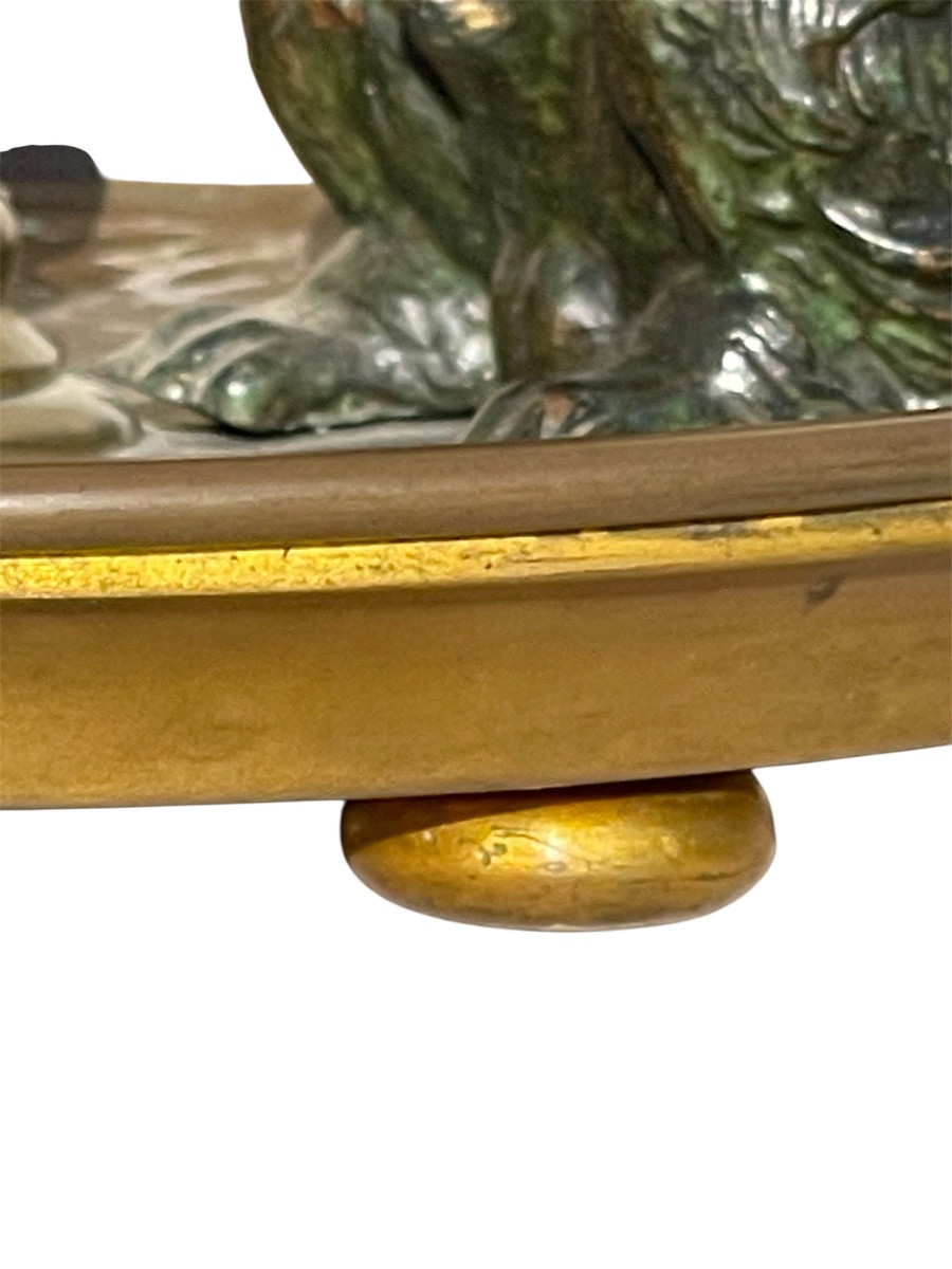 Rare Bronze Inkwells And Candlesticks-photo-8