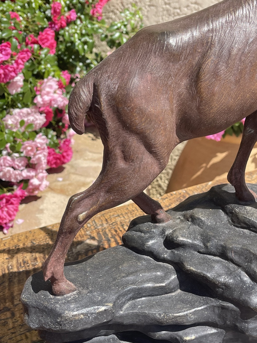 Louis CARVIN - Bronze, Cerf - H 66cm-photo-1