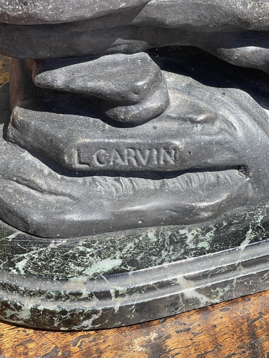 Louis CARVIN - Bronze, Cerf - H 66cm-photo-2