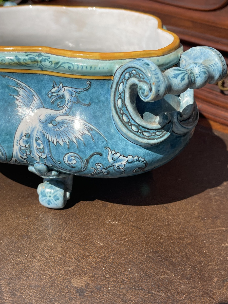 Émile BALON / BLOIS - Jardinière en Faïence-photo-3