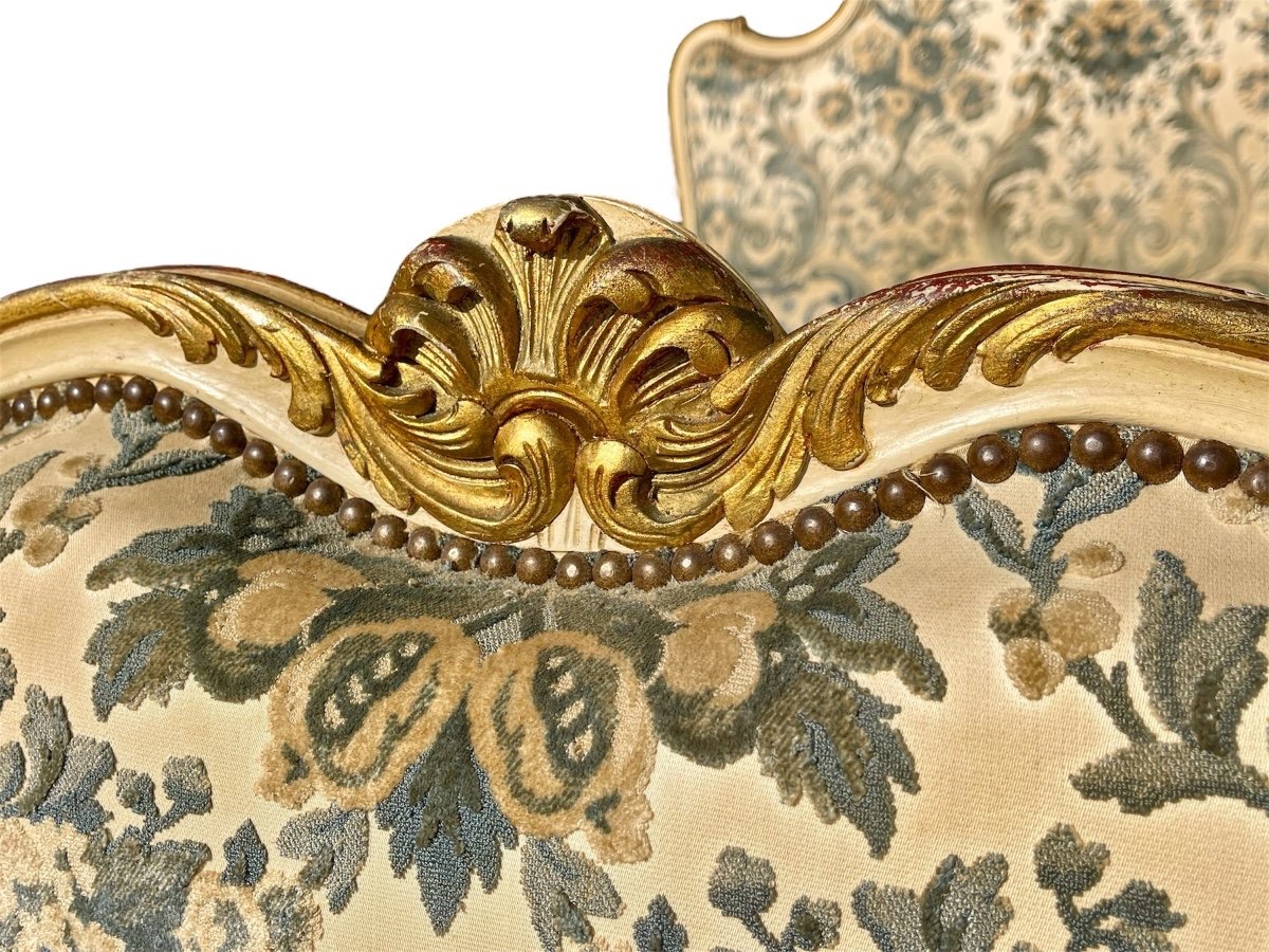 Louis XV Style Lacquered Basket Bed-photo-4