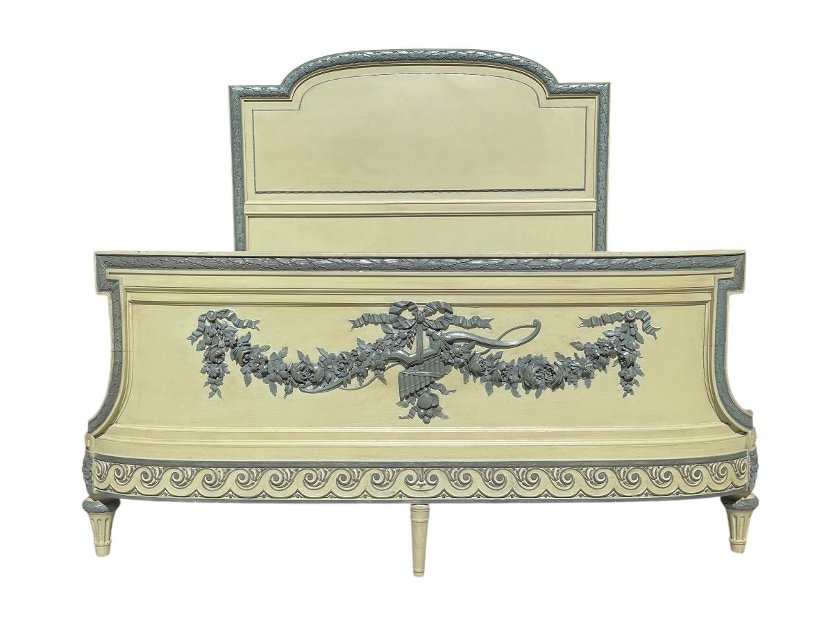 Louis XVI Style Lacquered Bed