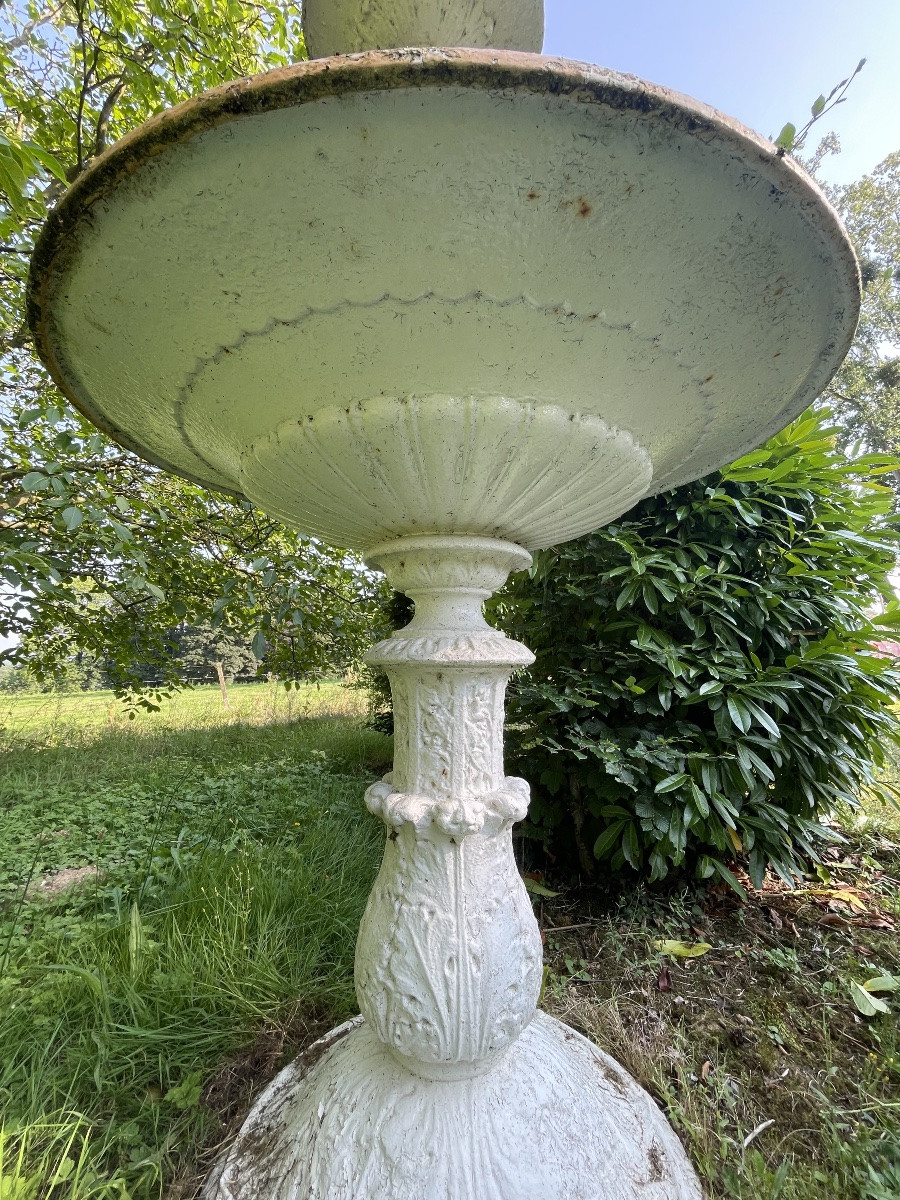 Fontaine de Jardin en Fonte Napoléon III - H 2m30-photo-7
