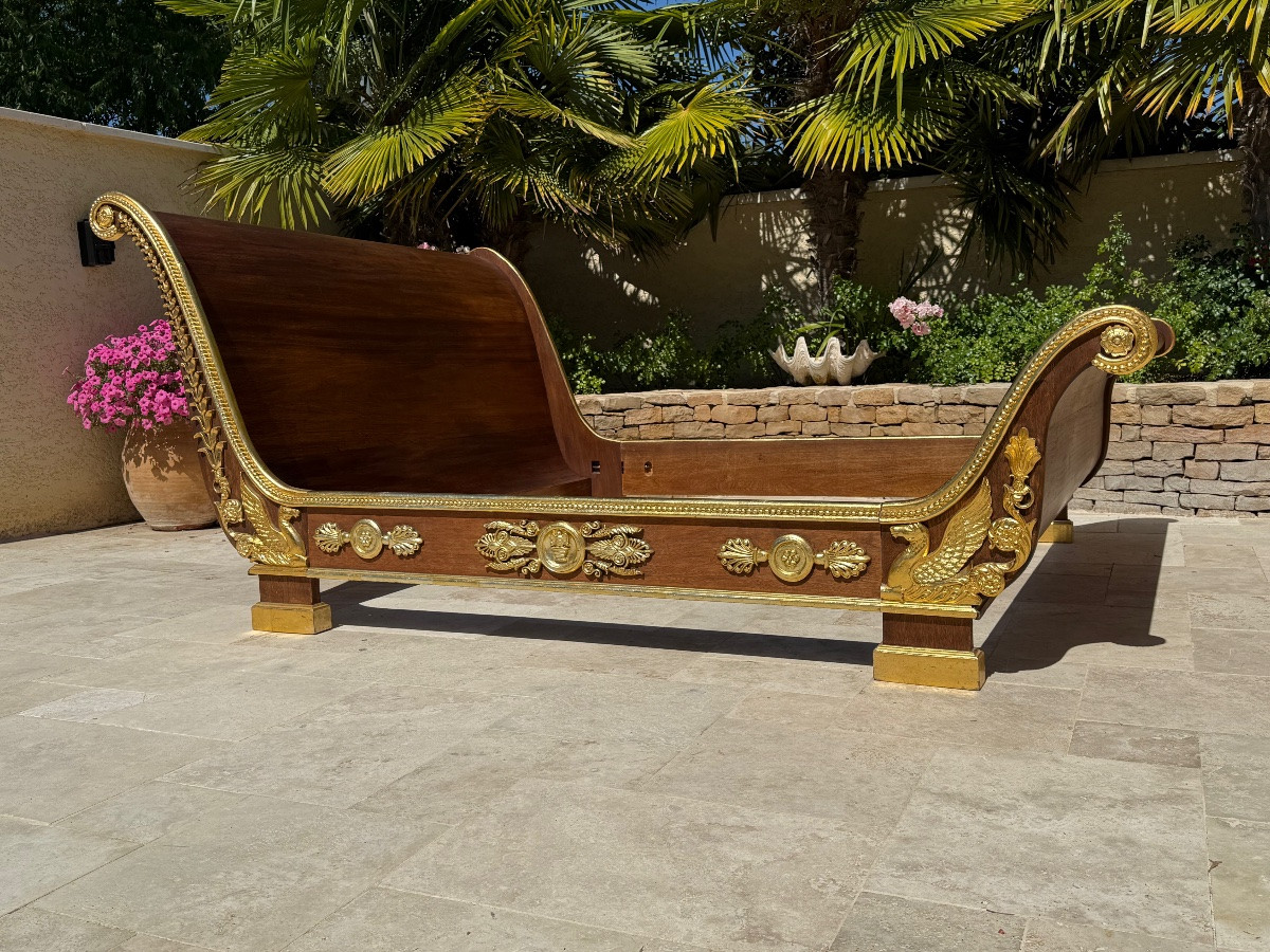 Empire Style Mahogany Bed-photo-4