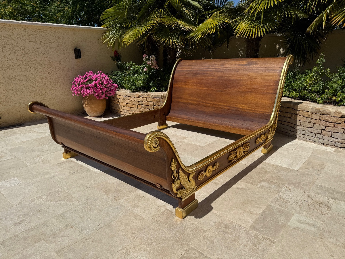 Empire Style Mahogany Bed-photo-2