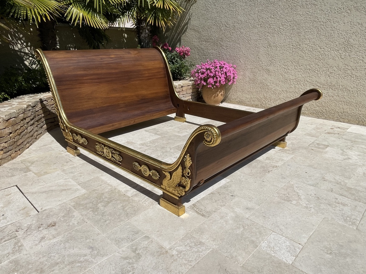 Empire Style Mahogany Bed-photo-3