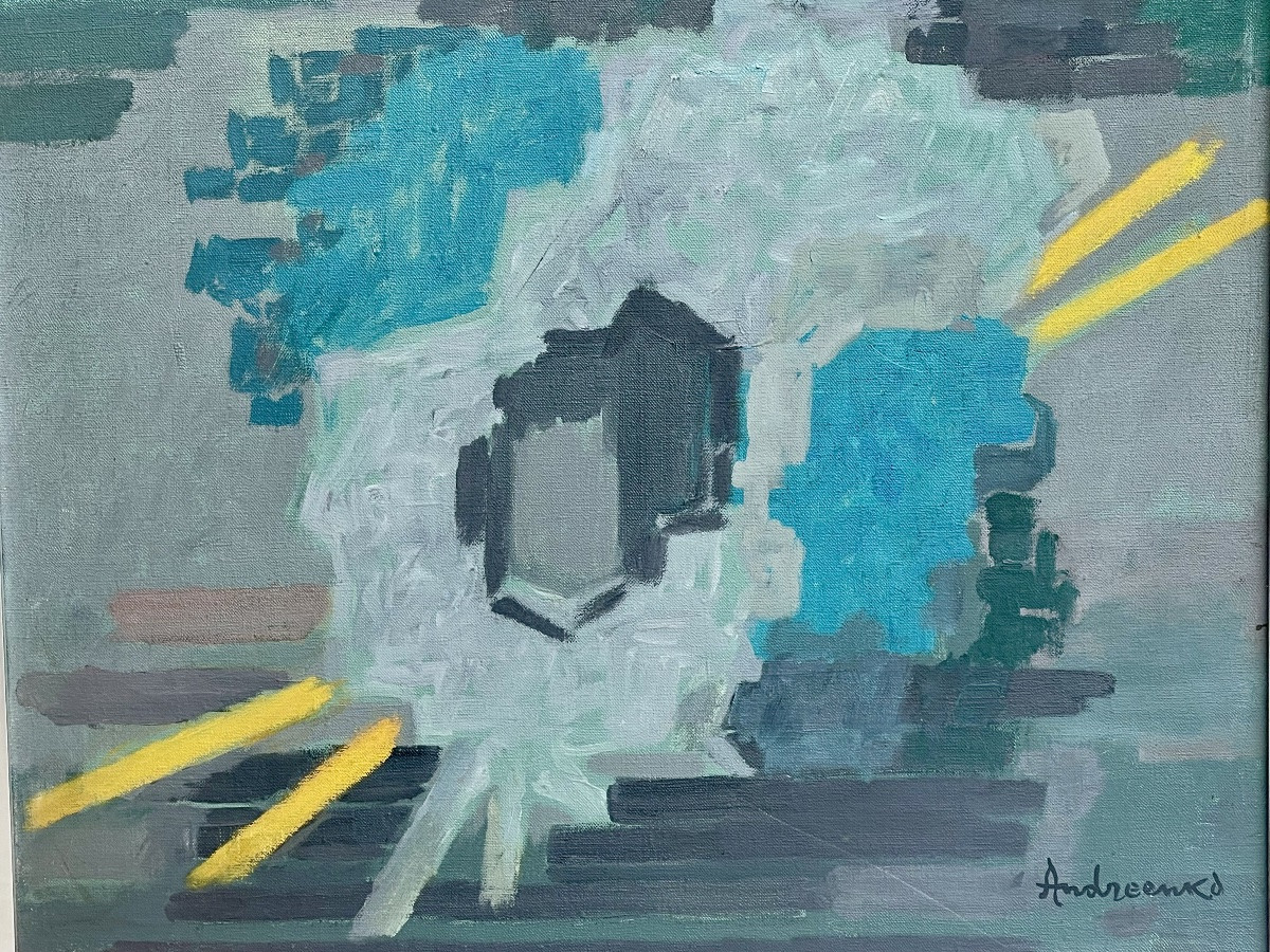 Michel Andreenko - Composition, Oil On Canvas-photo-2