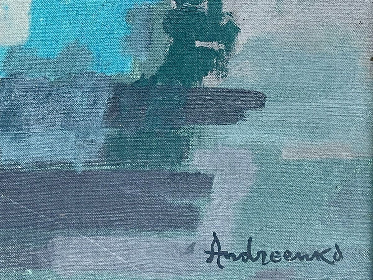 Michel Andreenko - Composition, Oil On Canvas-photo-4
