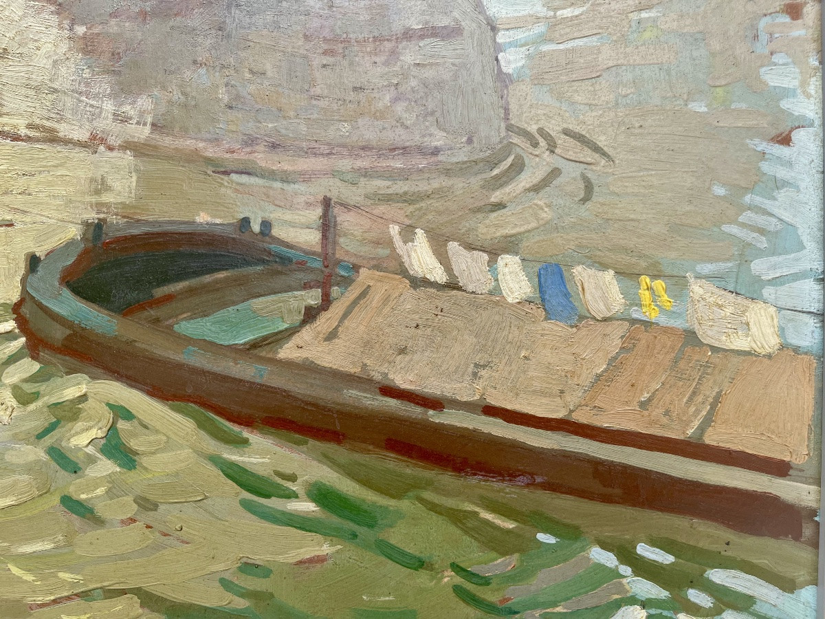 Gabriel Vié - Barges On The Seine-photo-6
