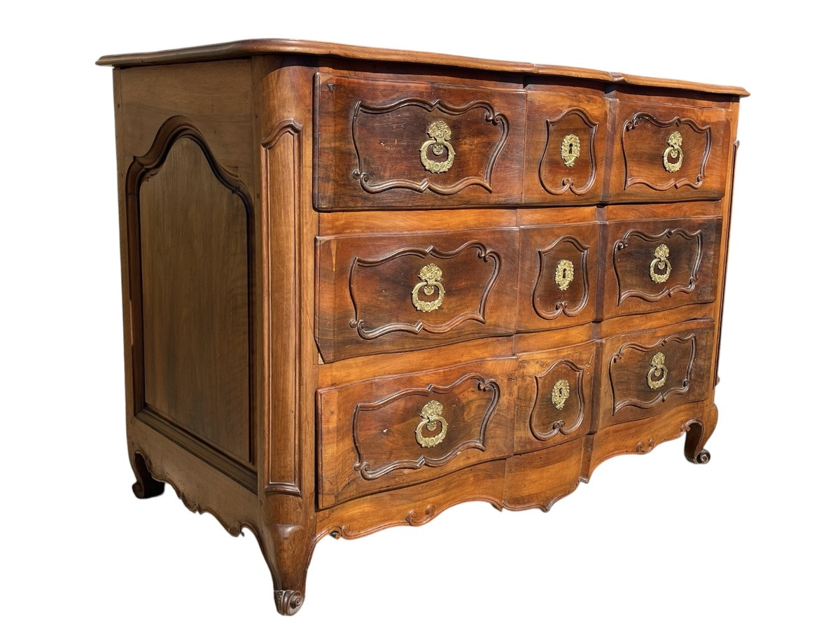 18th Century - Louis XV Period Walnut Chest Of Drawers From Lyon-photo-5