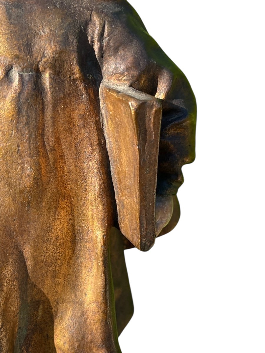 H. Levasseur - Rare Chryséléphantine, Little Red Riding Hood-photo-4