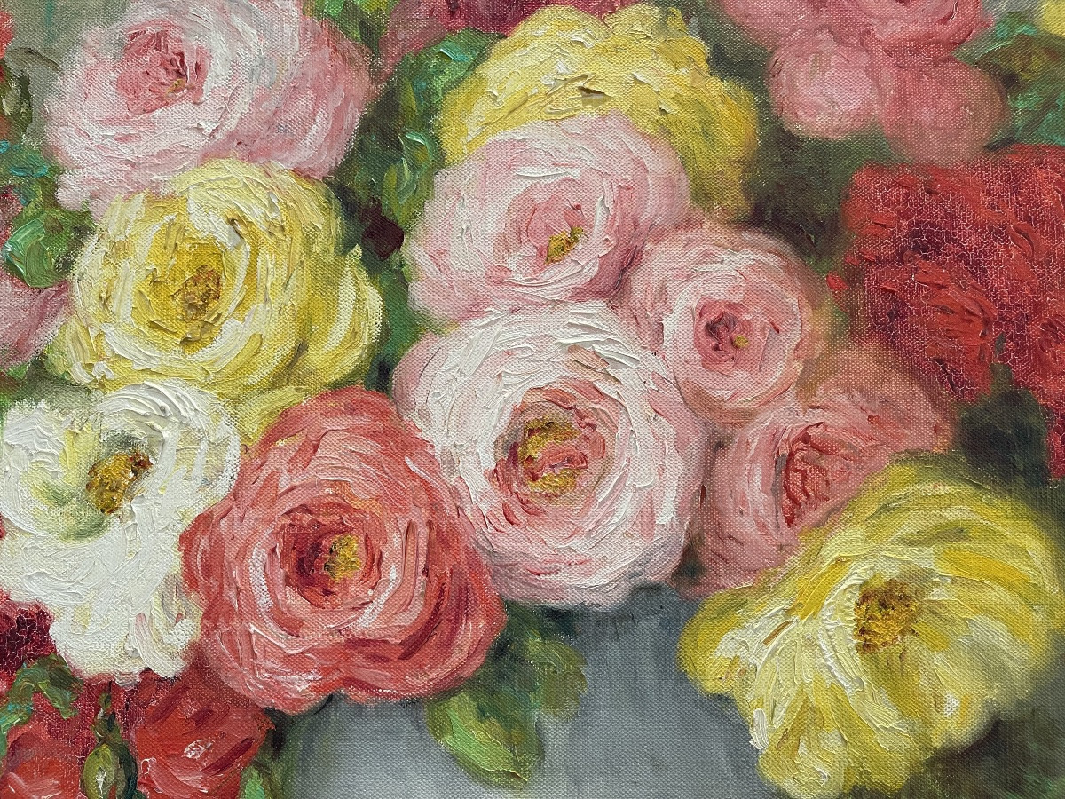 Marie-madeleine De Rasky - Roses And Books-photo-4