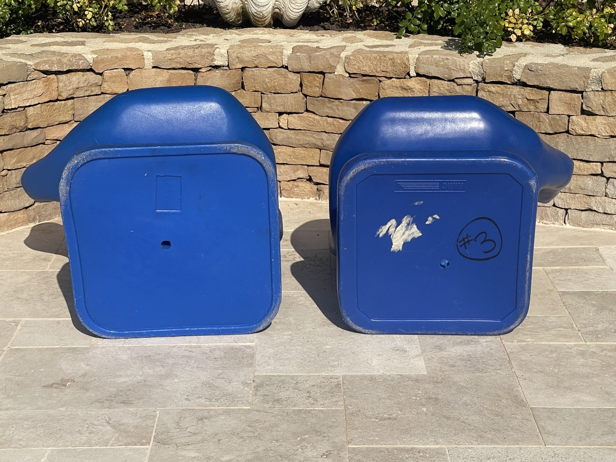 Paire de Chaises Mains Bleues RMIC -photo-7