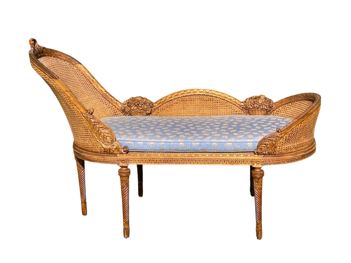 Banquette en Cannage Style Louis XVI-photo-4