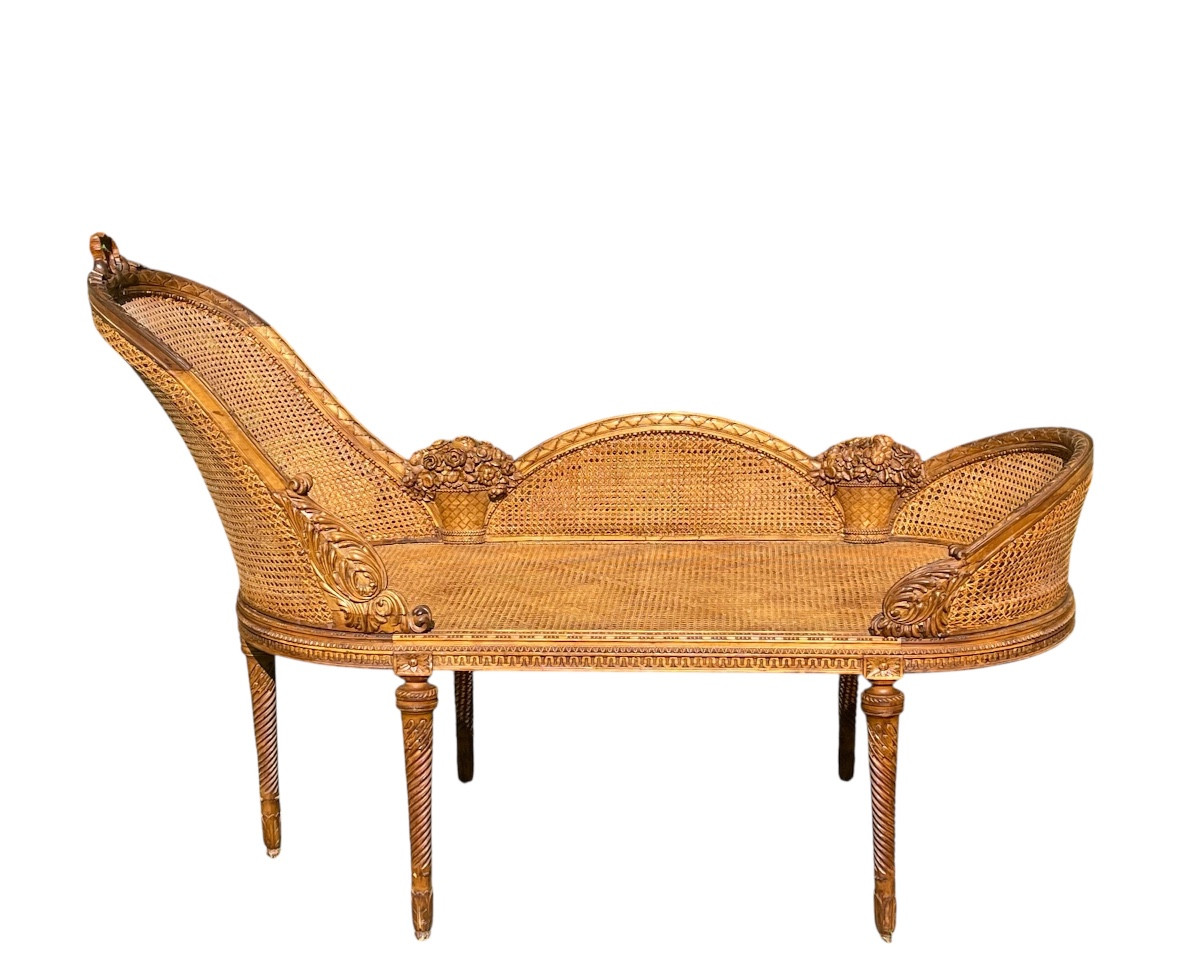 Banquette en Cannage Style Louis XVI