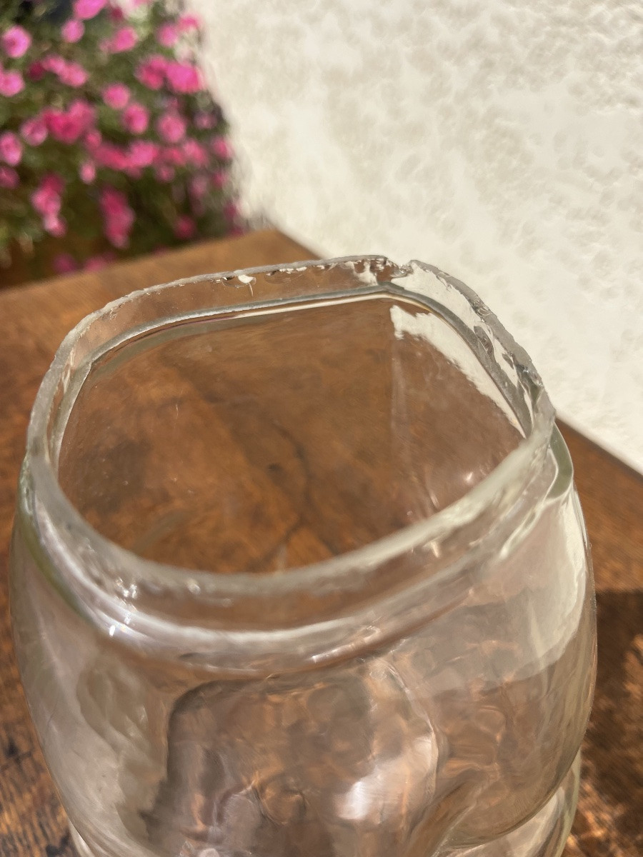 Rare Bonbonnière en Verre et Bronze -photo-3