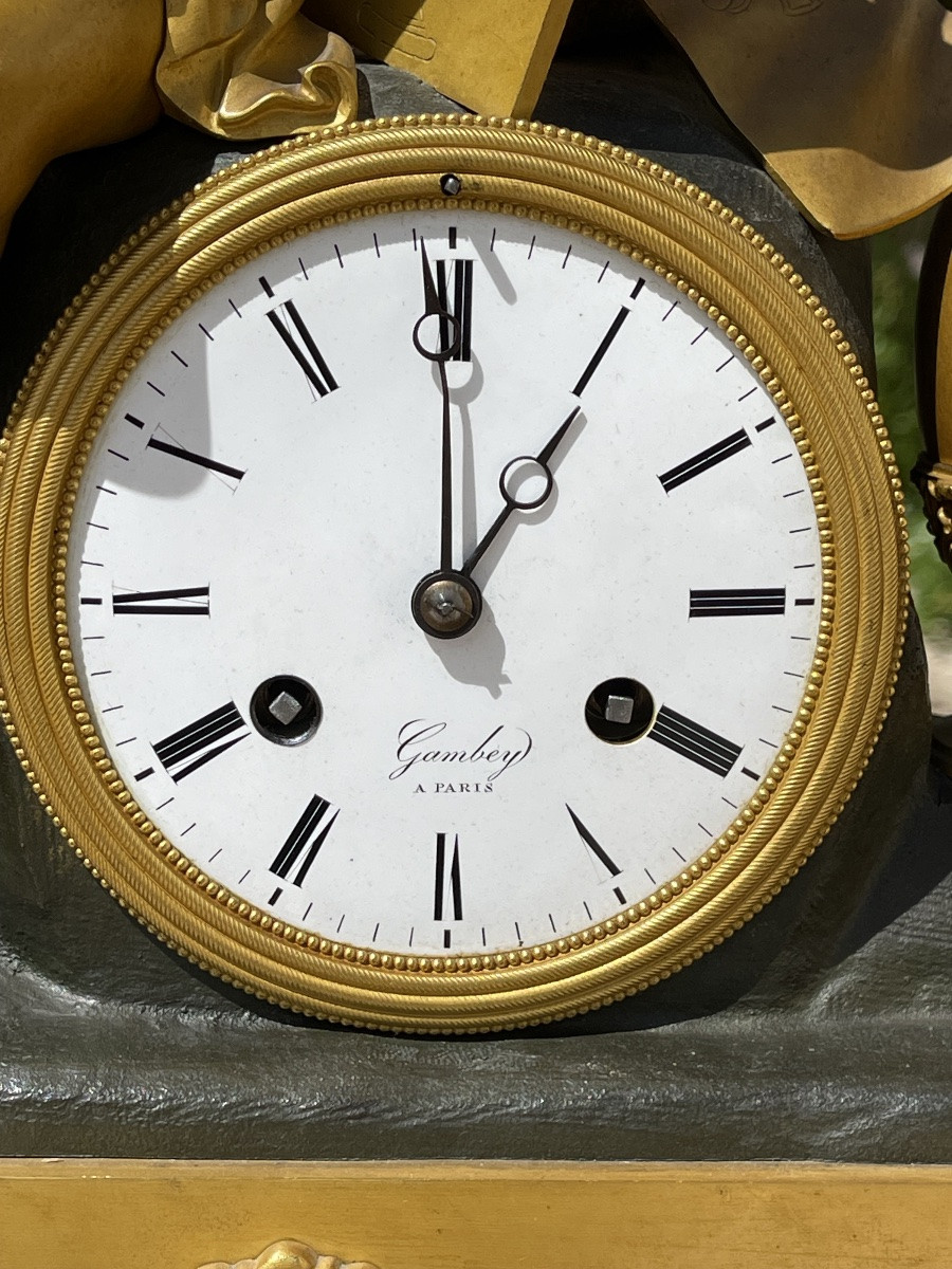 Gambey à Paris & Médaille D’or Pons 1827 - Gilded Bronze Clock -photo-2