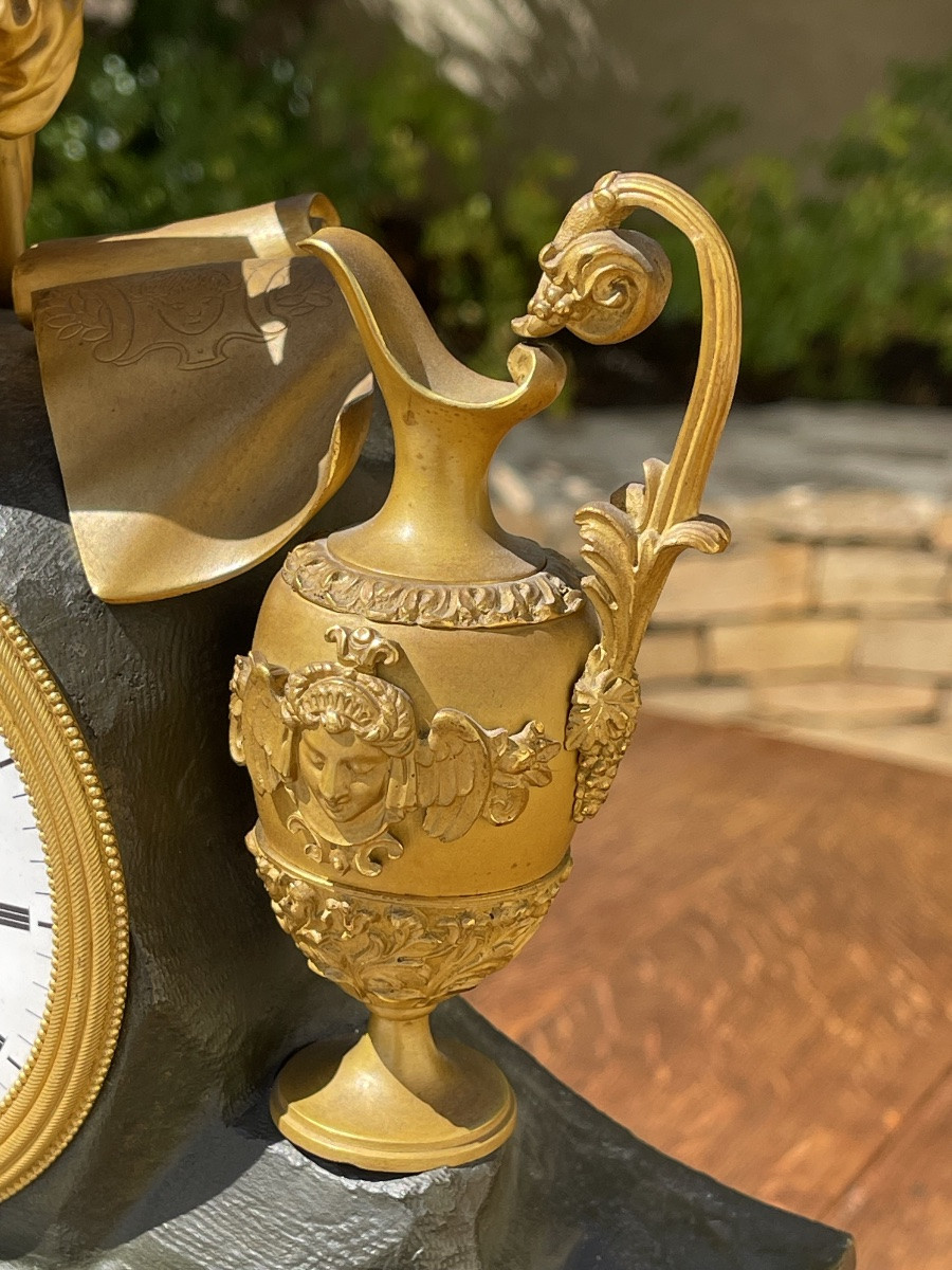 Gambey à Paris & Médaille D’or Pons 1827 - Gilded Bronze Clock -photo-3