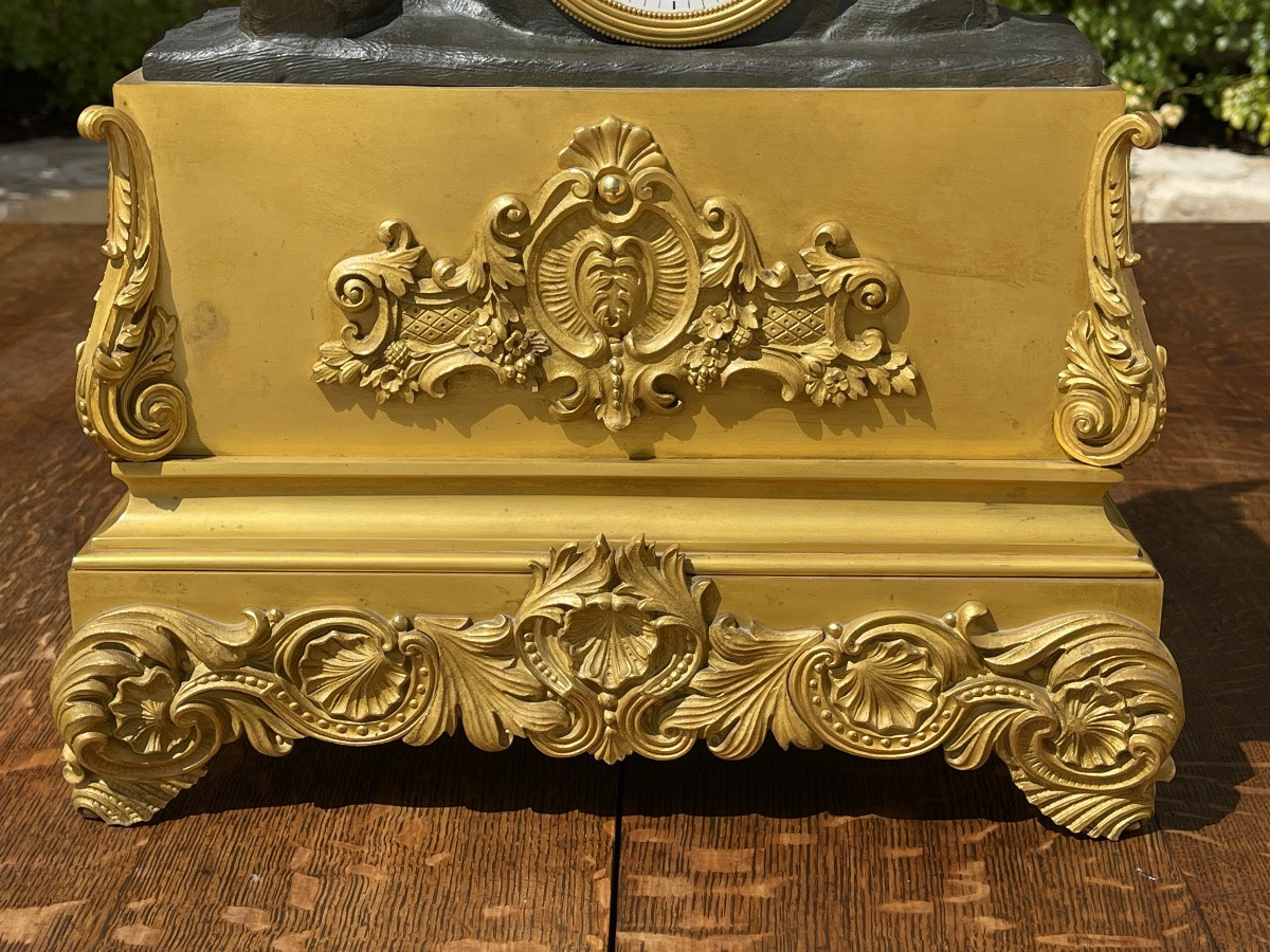 Gambey à Paris & Médaille D’or Pons 1827 - Gilded Bronze Clock -photo-4