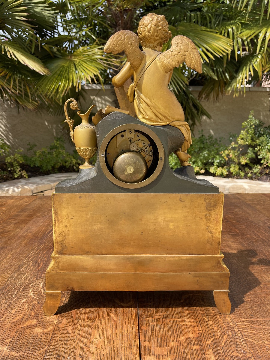Gambey à Paris & Médaille D’or Pons 1827 - Gilded Bronze Clock -photo-6