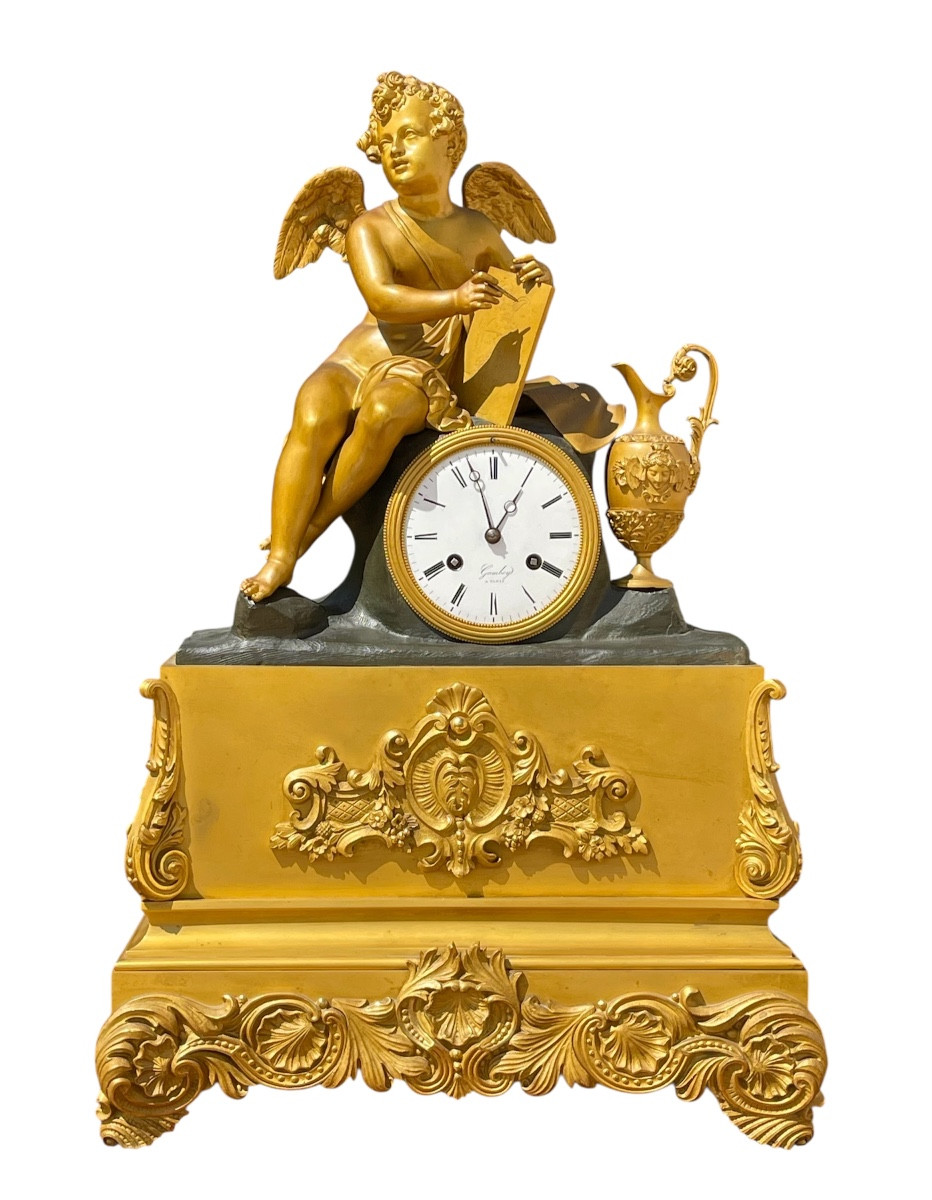 Gambey à Paris & Médaille D’or Pons 1827 - Gilded Bronze Clock 