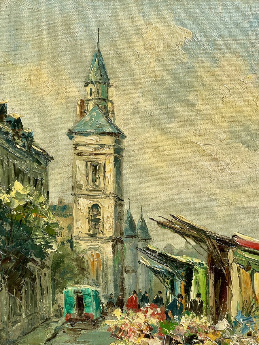 Albert Berne - Flower Market At The Foot Of The Conciergerie In Paris-photo-4